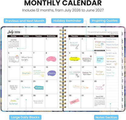 ZOTIA Planner 2026-2027, Jul 2026-Jun 2027 Weekly & Monthly Calendar