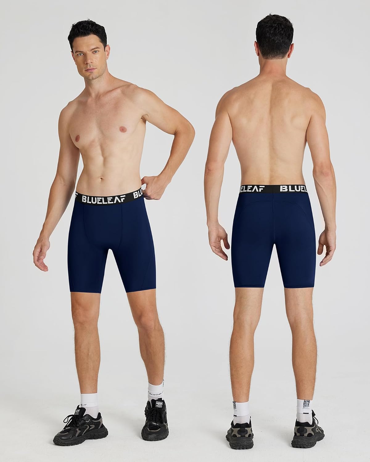 Blueleaf Men's Compression Shorts Sports Running Spandex Shorts Performance Athletic Workout Base Layer Underwear