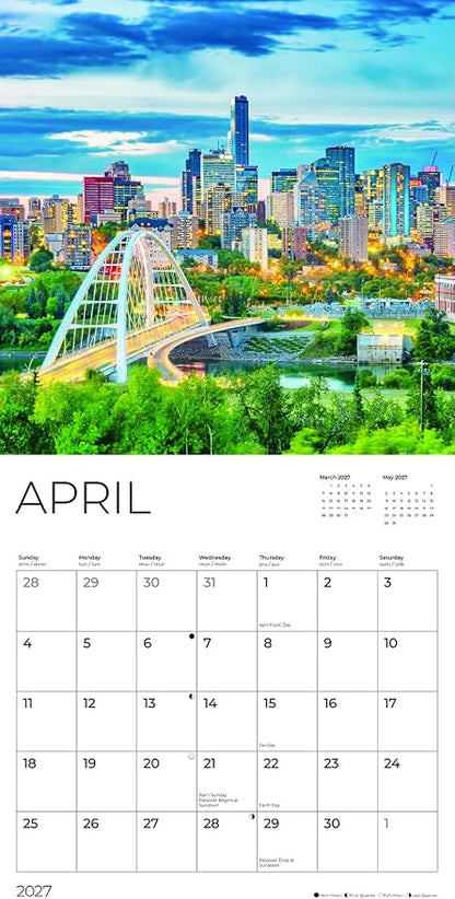 Canada 2027 Wall Calendar, 12 x 24 Hanging Pacific Waters Press