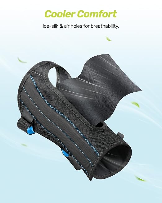 Rakiie Upgraded Carpal Tunnel Wrist Brace, Night Support for Arthritis, Sprain & Tendonitis Pain Relief, Flexible 3-Bar Support, Breathable Fit Hand Splint for Men & Women (Blue, Small, Right Hand)