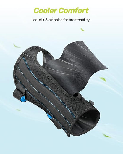 Rakiie Upgraded Carpal Tunnel Wrist Brace, Night Support for Arthritis, Sprain & Tendonitis Pain Relief, Flexible 3-Bar Support, Breathable Fit Hand Splint for Men & Women (Blue, Small, Right Hand)