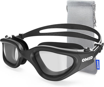 OMID Swim Goggles, P2 Polarized Swimming Goggles for Men Anti-fog Goggles Swimming for Adult Women