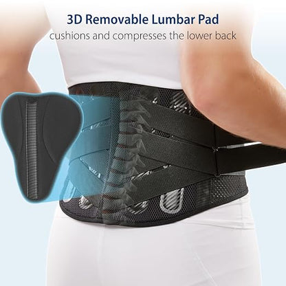 Double-Cross Comfort Back Support - Premium Back Brace for Lower Back Pain, Muscle Spasm, Strains, Arthritis, Sciatica, Injury Recovery, Rehabilitation (X-Large)