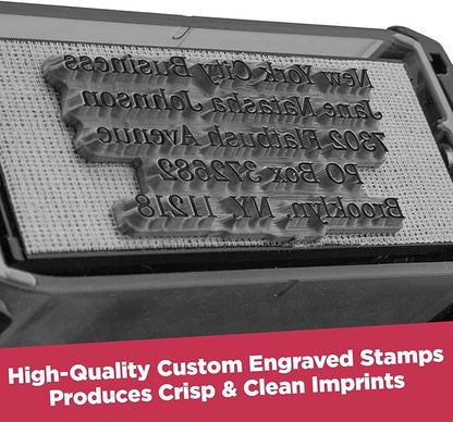 Trodat 4912 Signature Stamp - Custom Text Stamp - Choose from Many Fonts & 15 Ink Colors!
