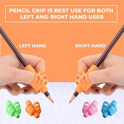 JustBlanks 40 Pcs Pencil Grips for Kids Handwriting Pencil Holder for Kids Posture Correction Writing Training for Toddlers Silicone Pencil Grip Bulk