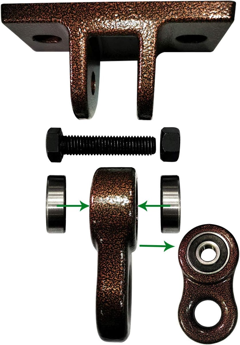 Heavy Duty Bronze Swing Hangers Screws Bolts Included Over 5000 lb Capacity Playground Porch Yoga Seat Trapeze Wooden Sets Indoor Outdoor (4 Pack)