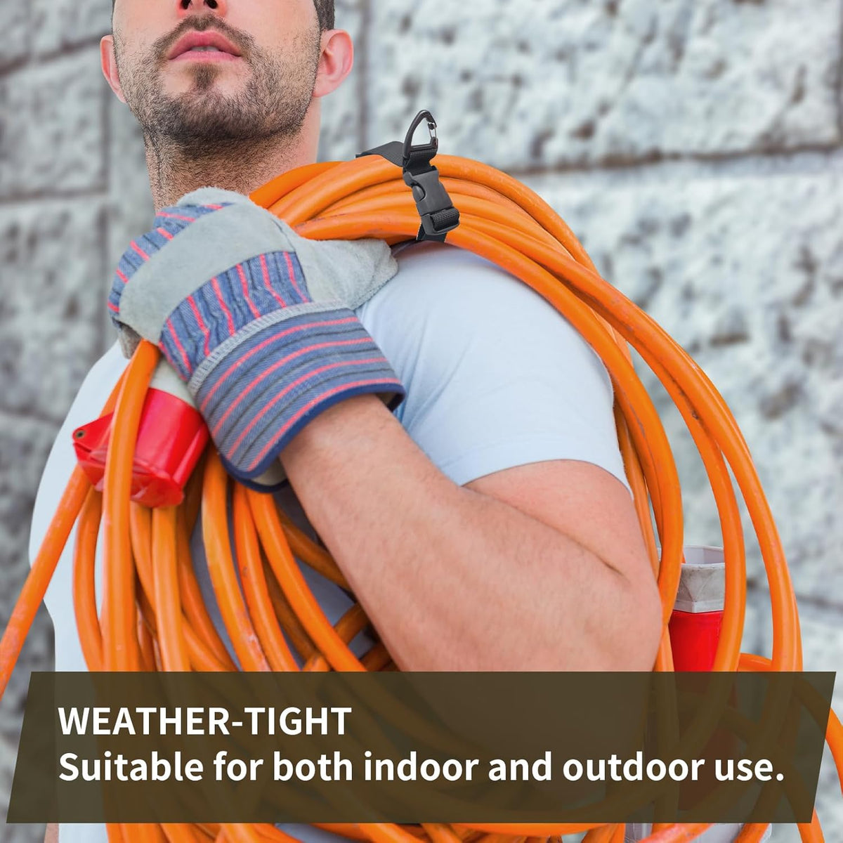 14 Pack 17 Inch Adjustable Extension Cord Holder Organizer with Triangle Buckle Heavy Duty Cable Organizer Versatile Tools Storage Strap Holder for Garage Storage Organization Supplies