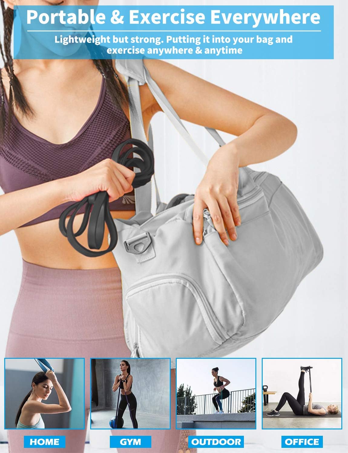 Resistance Bands, Pull Up Bands, Exercise Workout Bands for Working Out, Pull Up Assistance Bands Set for Men & Women, Body Stretching, Physical Therapy, Muscle Training