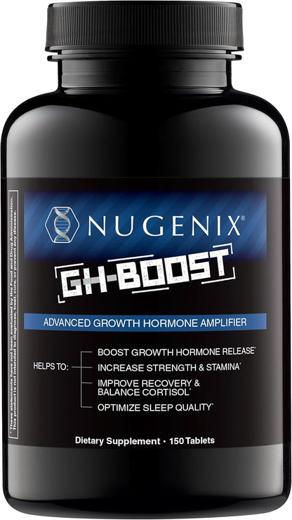 Nugenix GH-Boost - Advanced HGH Boosting Supplement for Men – Support Energy, Endurance, Sleep, with KSM-66, GABA, Arginine, Glutamine, Ashwagandha, 150ct