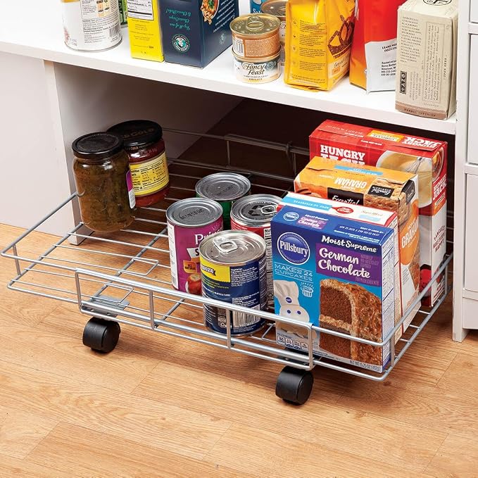 Expandable Rolling Metal Basket by Chef's Pride