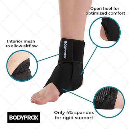 Bodyprox Ankle Brace for Women and Men, Lace Up Ankle Support Brace Stabilizer for Sprained Ankle (Large)