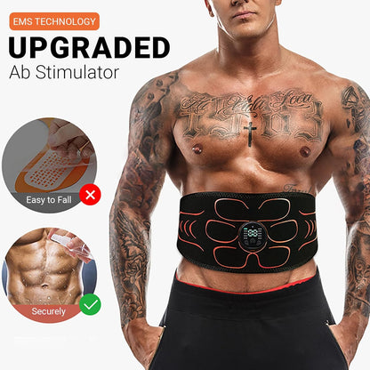 Ab Stimulator Muscle Toner, Abs Stimulator Machine Workout Equipment for Men Women Abdomen Home Office Exercise