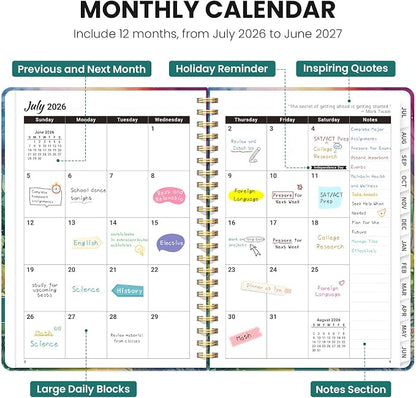 ZOTIA Planner 2026-2027 Weekly & Monthly Calendar Planner Jul 2026-Jun 2027