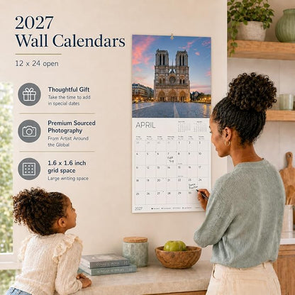 Caribbean 2027 Wall Calendar, 12 x 24 Hanging Pacific Waters Press