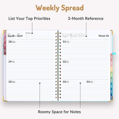 Forvencer Planner 2026-2027, July 2026 - June 2027,8.5x11" Calendar Planner | Weekly and Monthly, Hardcover Planning book with Monthly Tabs, Cute Journal Organizer Notebook for Office School, A4 Size