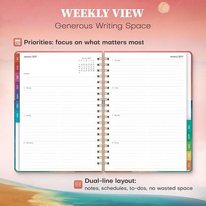Planner 2026-2027 Weekly & Monthly Academic Planner, 7.4" x 10.2"