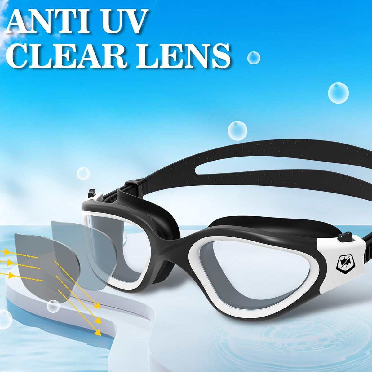 WIN.MAX Polarized Swimming Goggles Swim Pool Goggles Anti Fog Anti UV No Leakage Clear Vision for Men Women Adults Teenagers