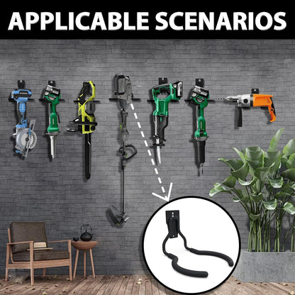 3-H Weed Eater Hanger 4 Pack,1 Garden Hose Holder,1 Extension Strap,Utility Weedeater Rack,Tool Hangers for Organizing and Hanging Weed Wacker,Leaf Blower,String Trimmer in Garden
