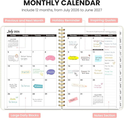 ZOTIA Planner 2026-2027, Jul 2026-Jun 2027 Weekly & Monthly Calendar