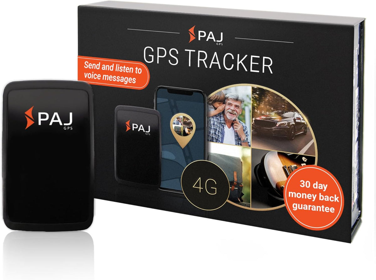 PAJ Allround Finder 4G - Real-Time GPS Tracking for Cars, Motorcycles, Kids & Seniors - SOS Button, Voice Messages & Up to 40-Day Battery for Safety & Security