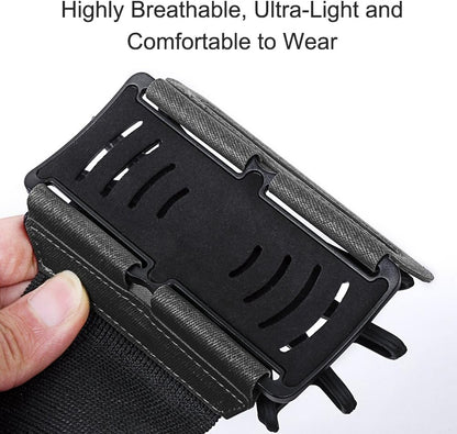 VUP Detachable Cell Phone Running Armband 360°Rotatable for iPhone 16/15/14/13/Pro Max/Pro/Mini/12/11, Fits All 4-6.9 Inch Smartphones, with Key Holder,Phone Holder for Running Hiking Biking (Black)