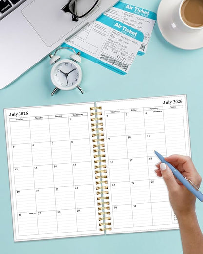 2026-2031 Monthly Planner - 60 Month PLanner Calendar from July 2026 to June 2031, 5 Year Planner 2026-2031 with Flexible Cover, Inner Pocket, Perfect for Home | School | Office, 5.8" x 8.5", Green Leaf