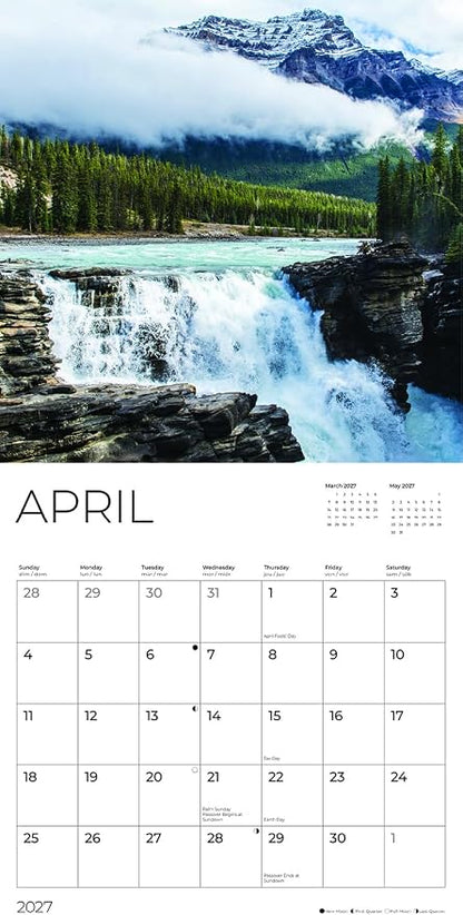 Banff National Park 2027 Wall Calendar, 12 x 24 Hanging Pacific Waters Press