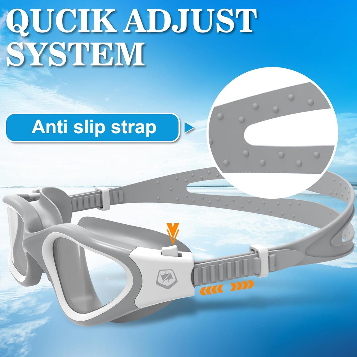 WIN.MAX Polarized Swimming Goggles Swim Pool Goggles Anti Fog Anti UV No Leakage Clear Vision for Men Women Adults Teenagers