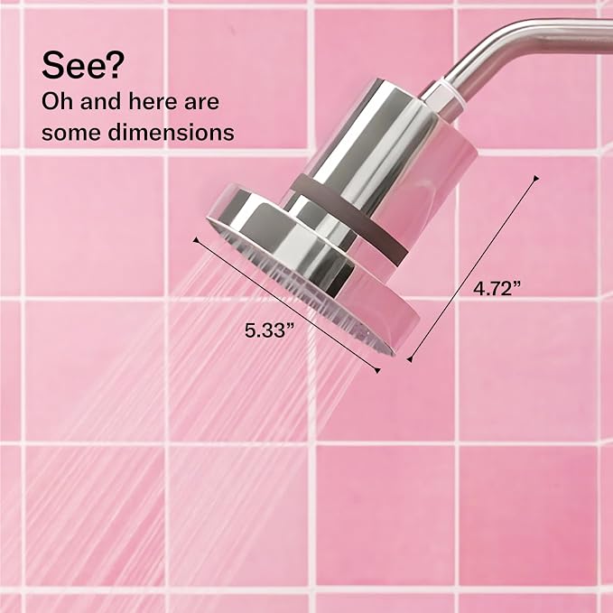THE JOLIE FILTERED SHOWERHEAD with Shower Filter System- High Pressure Showerhead, Hair and Skincare Accessory to Improve Beauty and Personal Care Routine (Vibrant Red)