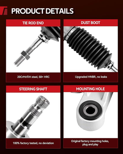 Torchbeam Power Steering Rack & Pinion Assembly Fit for 2008 2009 2010 2011 2012 Accord, Hydraulic System Steering, Replaces OEM 26-2746