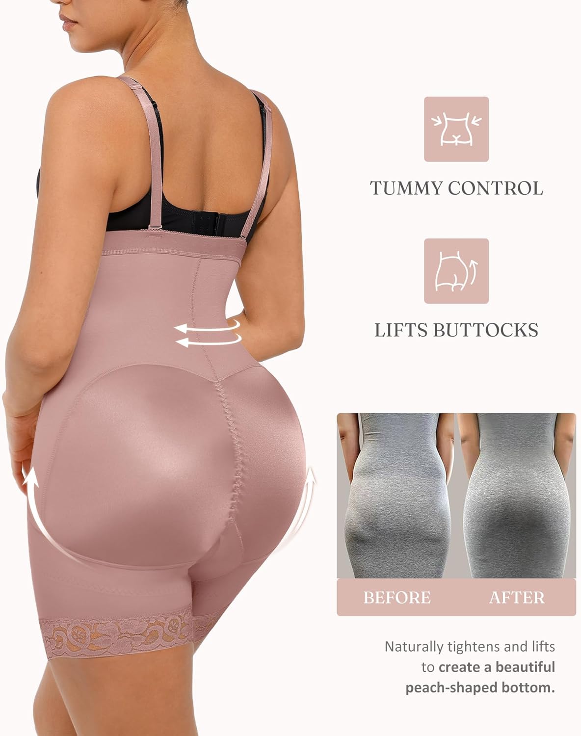 FeelinGirl Faja Body Shaper Tummy Control Shapewear for Women Butt Lifter Post Surgery Fajas Postparto Para Mujer