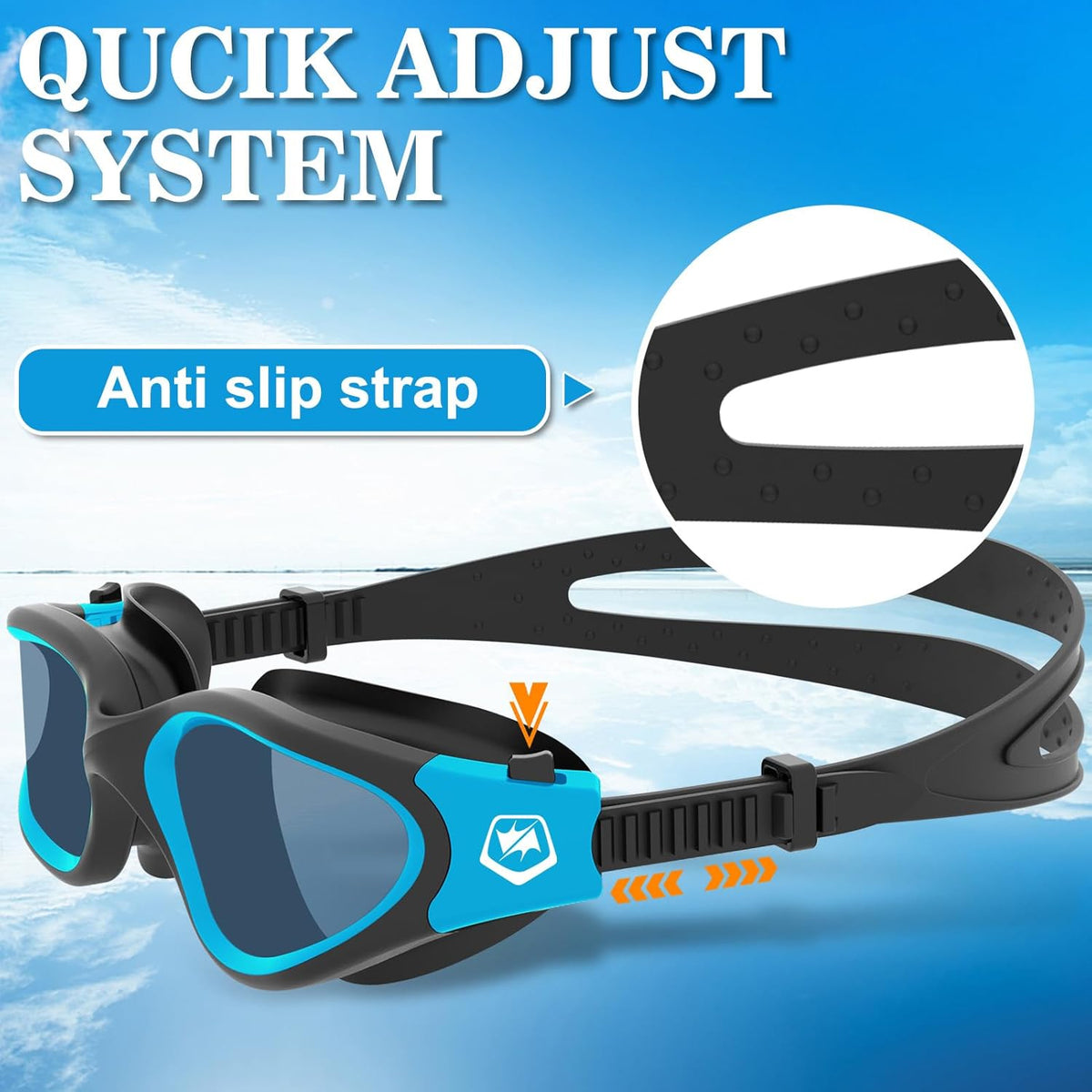 WIN.MAX Polarized Swimming Goggles Swim Pool Goggles Anti Fog Anti UV No Leakage Clear Vision for Men Women Adults Teenagers