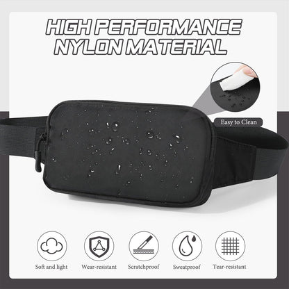MoKo Fanny Packs for Women Men, Fashion Running Waist Packs, Crossbody Mini Bag Fanny Pack Belt Bag with Adjustable Strap for Running Outdoors Workout Travel Hiking Cycling
