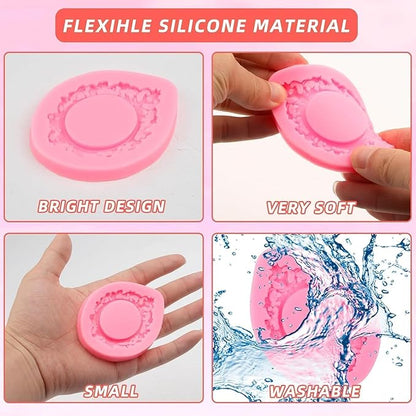 9 PCS Picture Frame Fondant Silicone Molds Frame Chocolate Silicone Molds Vintage Style Photo Frame Moulds for Cake Decorating Cupcake Topper Chocolate Candy Polymer Clay