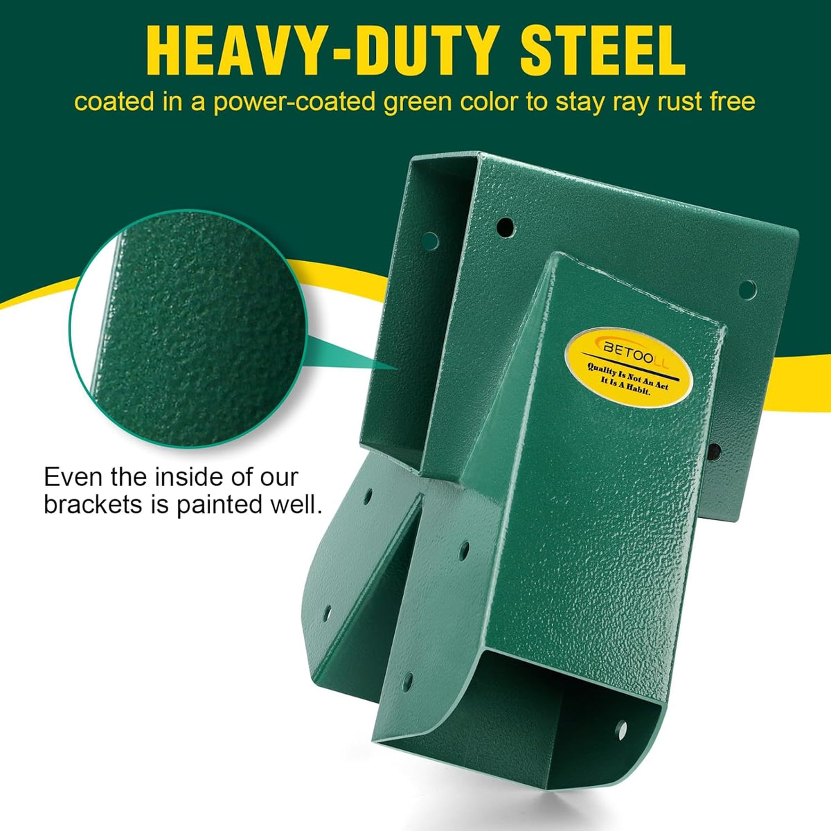 BETOOLL A-Frame 1pcs Brackets Swing Set Bracket for Heavy Duty Swing Set – Includes Mounting Hardware, Ideal for Indoor and Outdoor Playgrounds (1 Brackets-Green)