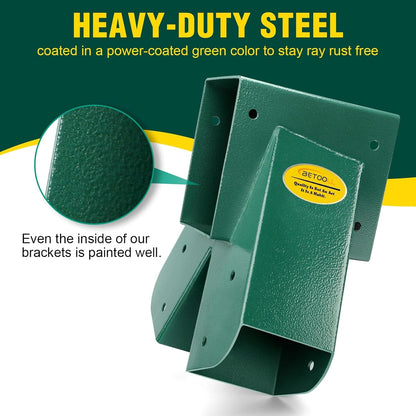 BETOOLL A-Frame 1pcs Brackets Swing Set Bracket for Heavy Duty Swing Set – Includes Mounting Hardware, Ideal for Indoor and Outdoor Playgrounds (1 Brackets-Green)