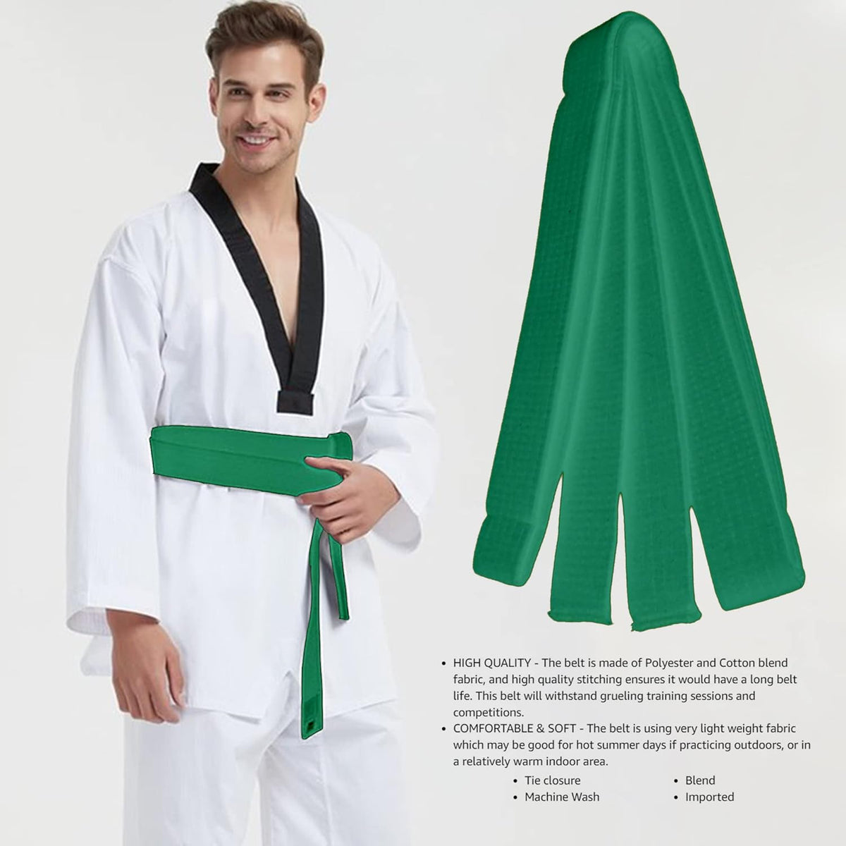 8.6ft Long Soft Belt for Martial Arts Karate Taekwondo Judo