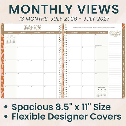 bloom daily planners 2026-2027 (8.5" x 11") Academic Year Day Planner (July 2026 - July 2027) - 13 Months Weekly & Monthly Agenda Organizer with Stickers & Tabs - Moments of Grace