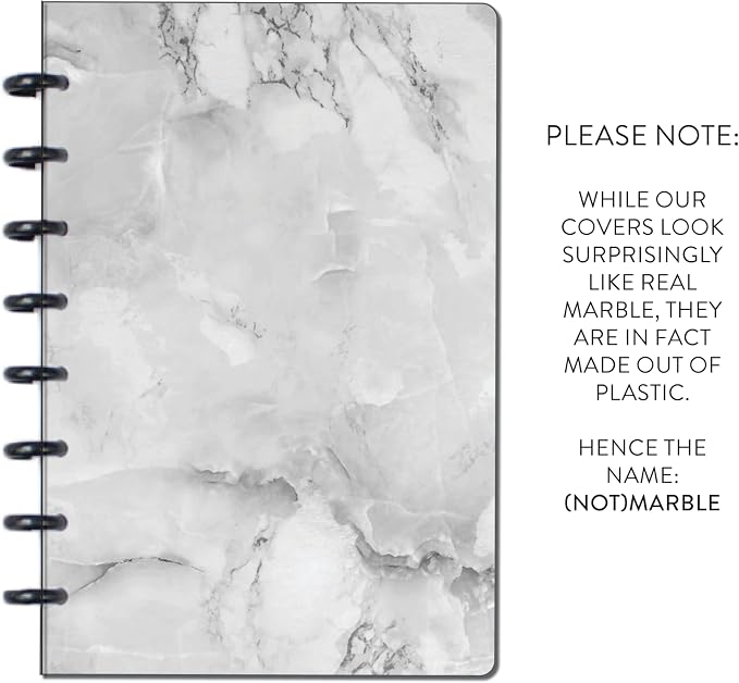BetterNote COVER 11-Disc Planner Lightweight Durable LARGE (Not) Marble