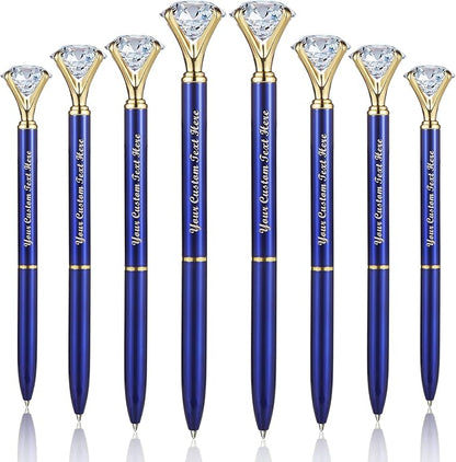HISHER 20 Pack Custom Crystal Ballpoint Pens Smooth ABS Plastic Twist Pen