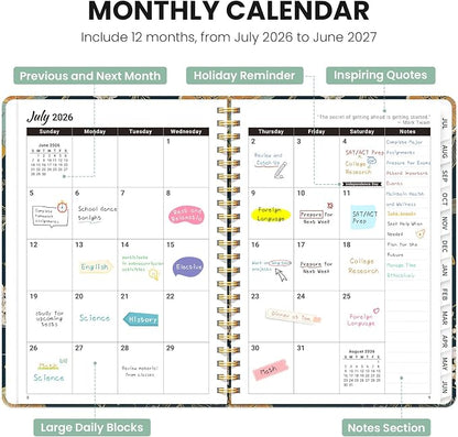 ZOTIA Planner 2026-2027 Weekly & Monthly Calendar Planner Jul 2026-Jun 2027