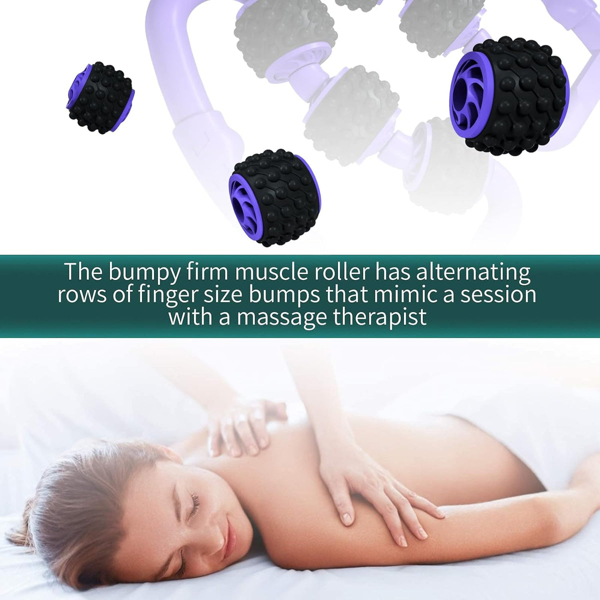 Cellulite Massage Tool Deep Fascia Massager & Dimpled Skin Remover for Legs - Anti-Cellulite Roller Tech with Lymphatic Drainage, Smooth Skin & Pain Relief for Thighs & Buttocks Sculpting