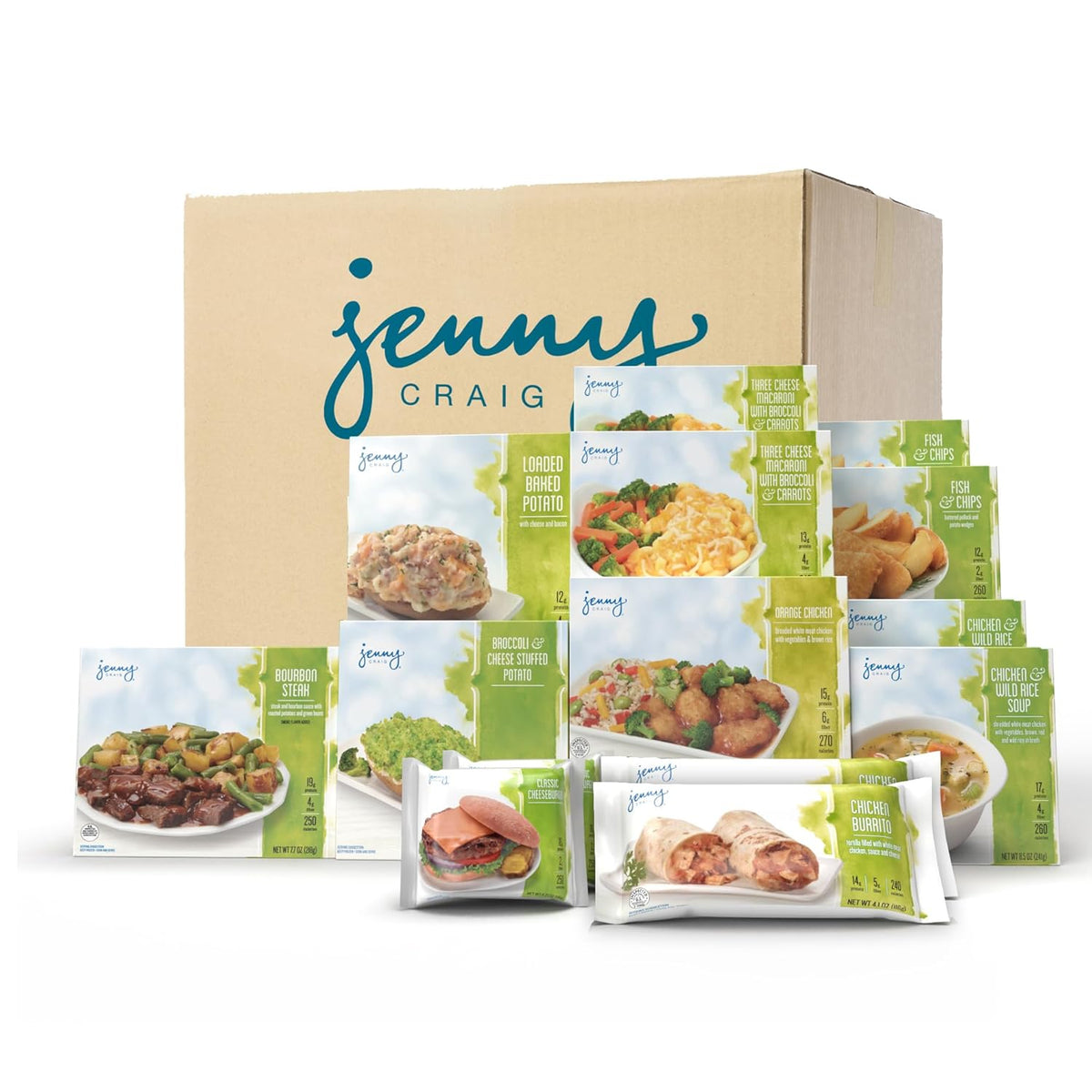 Jenny Craig 14-Count Entrée Kit Menu 2 – Frozen Meal Kit includes 14 Full Entrées to make living better delicious, nutritious and convenient! Enjoy Prepared Meals, Eat Better, and Love the New You!