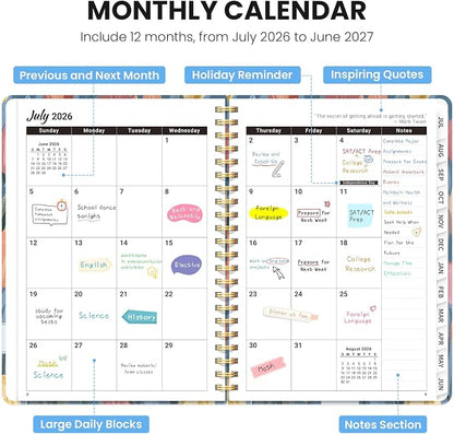 ZOTIA Planner 2026-2027, Jul 2026-Jun 2027 Weekly & Monthly Calendar