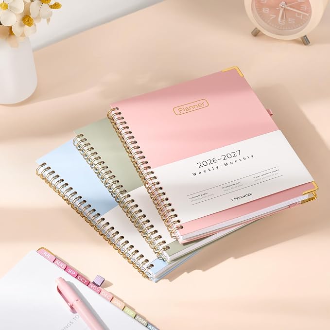 Forvencer Academic Planner 2026-2027, Calendar Jul 2026-Jun 2027, 8.5"x11"