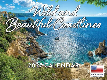 Wild Beautiful Coastline Calendar 2027 Monthly Wall Calender 12 Month