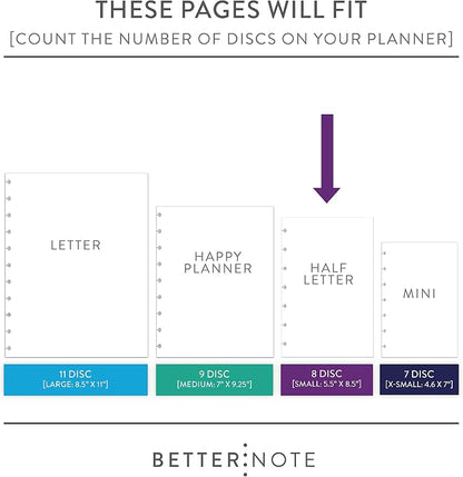 BetterNote COVER 8-Disc Planner Lightweight Durable SMALL Play