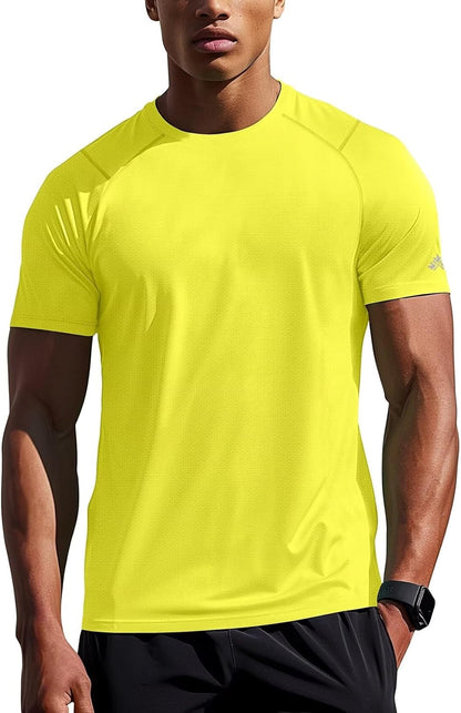 Zengjo Mens Athletic Shirts Short Sleeve Quick Dry Gym Workout Running Exercise T-Shirt Moisture Wikcing Sports Tee Top