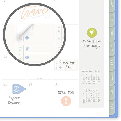 Mead Cambridge 2027 Planner, Weekly & Monthly, 5.5" x 8.5", Leah Bisch, Herringbone (LB55-200-27)