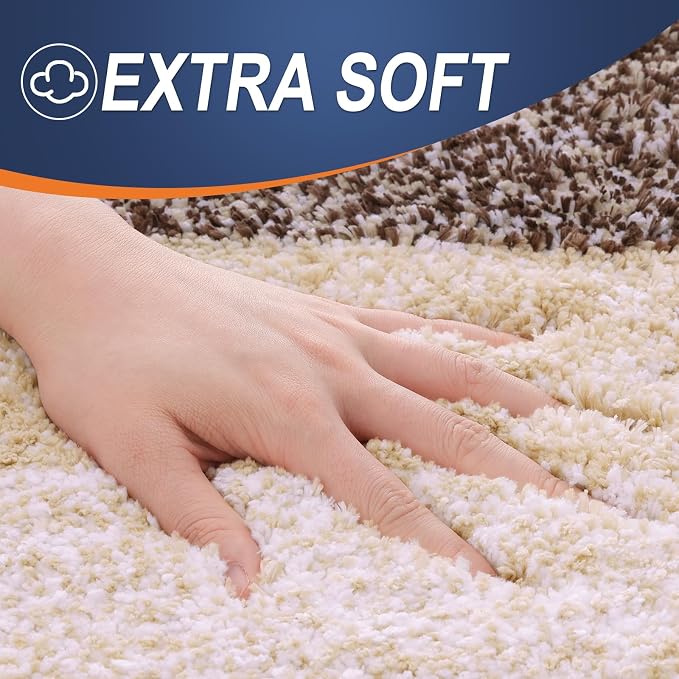 OLANLY Large Bathroom Rugs Mat 40x32, Extra Soft Absorbent Microfiber Bath Rugs, Rubber Backing, Quick Dry, Machine Washable Bath Mats for Bathroom Floor, Tub and Shower, Home Decor Accessories, Brown